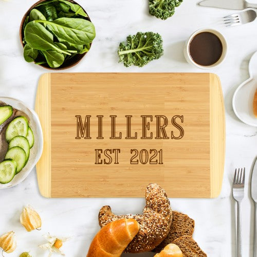 Two Tone Personalized Cutting Board BACK IN STOCK 1/20